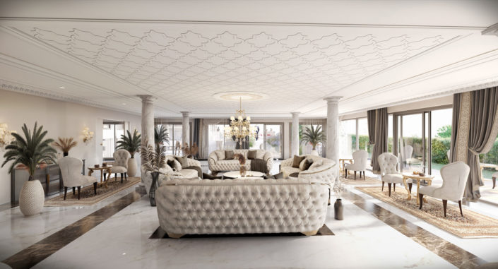 Salon de luxe en 3D | Evian
