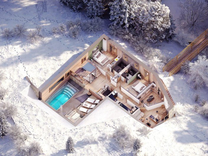 Plan 3D | Chalet Greenwood