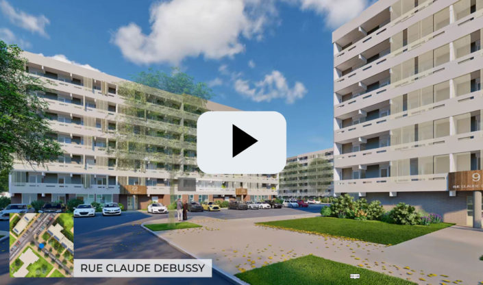 Animation 3D, réhabilitation quartier Léo Lagrange | Vénissieux