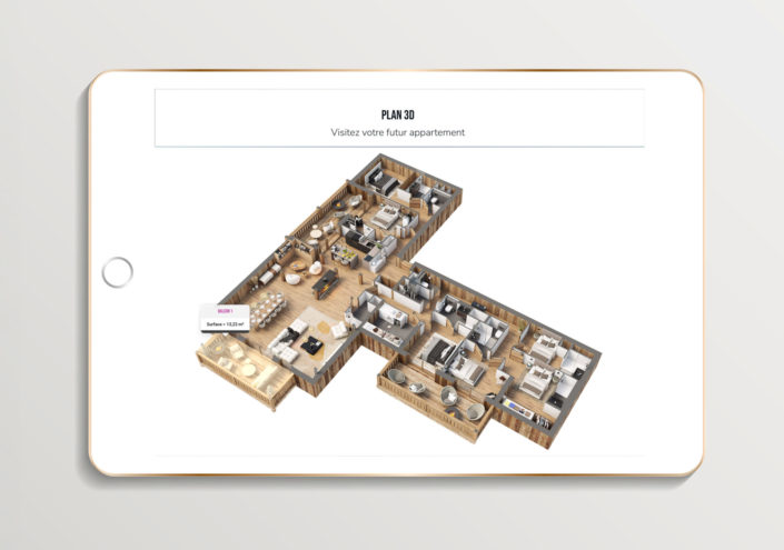 Plan 3D interactif Chalet Nagano | Les Gets