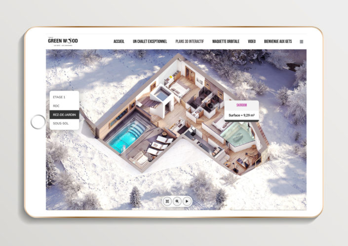 Plans 3D interactif | Chalet Greenwood | Les Gets