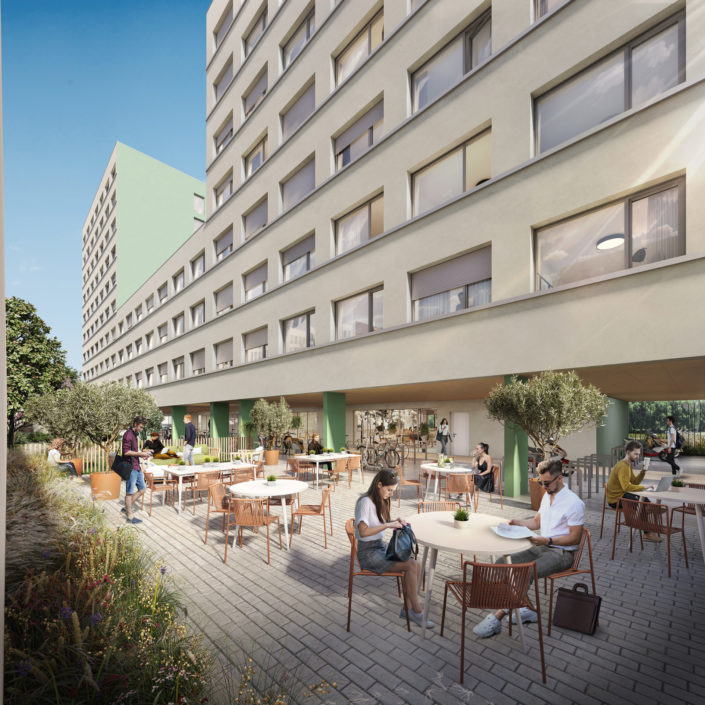 Terrasse Résidence étudiante, Les Belles années | Schiltigheim